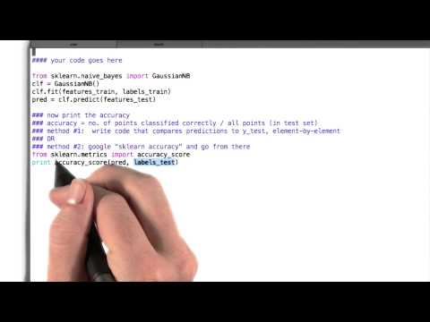 Accuracy of Naive Bayes Intro to Machine Learning