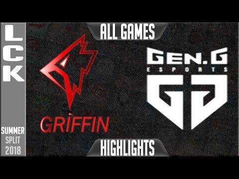 GRF vs GEN Highlights ALL GAMES | LCK Summer 2018 Week 4 Day 3 | Griffin vs Gen.G FULL SERIES