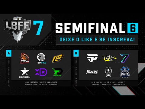 LBFF 7 Série B - Semifinal 6 - Grupos A e B | Free Fire