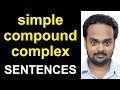 SIMPLE, COMPOUND, COMPLEX SENTENCES - with Examples, Exercises - Sentence Clause Structure - Grammar
