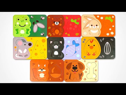 Learn Animal Names with New Activity Puzzle | Find The Missing Pieces | Videos for Preschoolers
