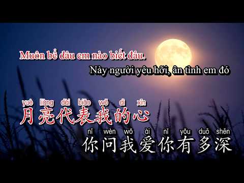 Karaoke Ánh Trăng Nói Hộ Lòng Tôi | 月亮代表我的心 - Đặng Lệ Quân 邓丽君