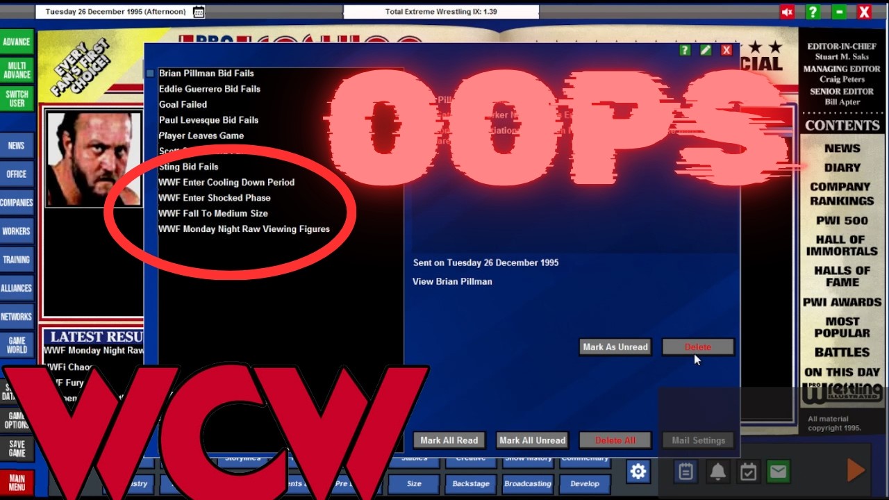 TEW Series - WCW 1995 - Episode 119: I almost ruined WWF