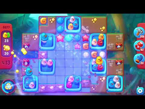 Fishdom 6677 Hard Level - 15 moves - NO BooSTERS