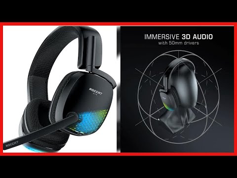 ROCCAT Syn Pro Air Wireless PC Gaming Headset, Lightweight, 3D Audio Surround Sound,