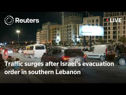 LIVE: Traffic surges after Israel's evacuation order of southern Lebanon