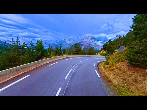 Crossing the Alps 🇮🇹🇫🇷: Scenic Drive on Route Col du Montgenèvre from Cesana to Briançon