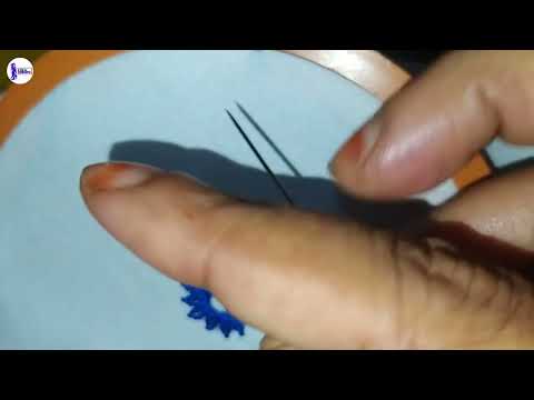 Easy flower embroidery tutorial