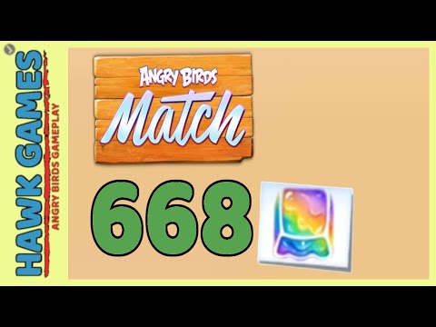 Angry Birds Match ⭐ Level 668 - Walkthrough, No Boosters