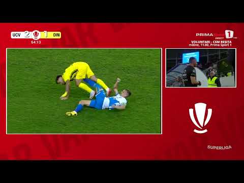 Craiova rămâne în 10! Bancu, eliminat după ce şi-a lovit adversarul. Trebuia roşu şi la Dinamo?