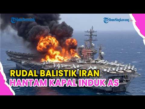 🔺DETIK-DETIK EMPAT RUDAL BALISTIK IRAN HANTAM KAPAL INDUK AS❗