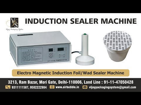 Induction sealing machine for plastic and glass jar and bott...