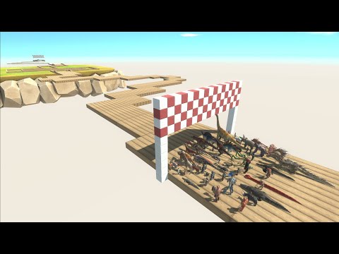 Deadly Zig Zag Survival Speed Race - All Units - Animal Revolt Battle Simulator