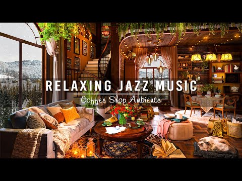 Cozy Coffee Shop Ambience & Smooth Piano Jazz Music ☕ Relaxing Jazz Instrumental Music to Work,Study