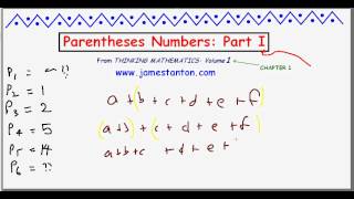 Parentheses Numbers / Catalan Numbers: Part I (Tanton Mathematics)