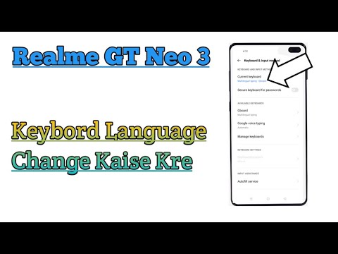 Realme GT Neo 3 || How To Change Keyboard Typing Language