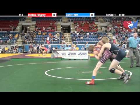 Fargo 2012 113 Round 1: Jordan Pingrey (Wyoming) vs. Gabe Foltz (Minnesota)