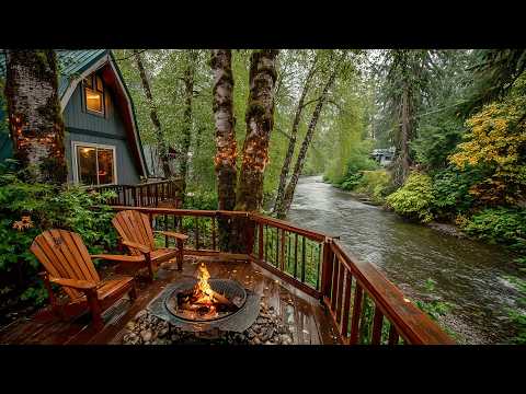 Ultimate Spring Riverside Porch Campfire & Nature Sounds Relaxation Experience