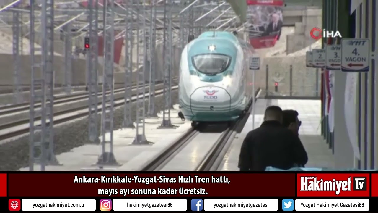 İlk seferine çıkan Yüksek Hızlı Tren Yozgat'a ulaştı