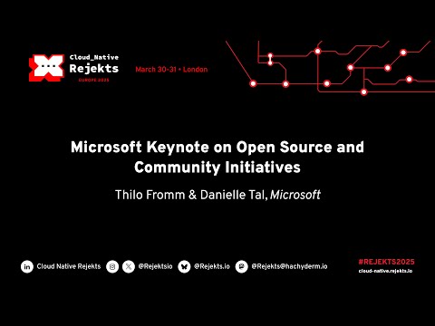 Microsoft Keynote on Open Source and Community Initiatives