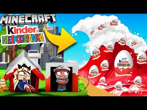 BAZA VS KINDER NIESPODZIANKA TSUNAMI - MINECRAFT TSUNAMI CHALLENGE | Vito VS Bella