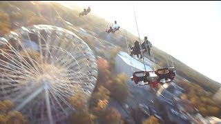 preview picture of video 'Nitro Rollercoaster & Sky Screamer Six Flags Great Adventure'