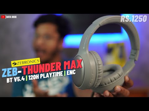 Thumbnail for Best Budget Wireless HEADPHONE | Zebronics ZEB THUNDER MAX Headphone with Upto 120 Hrs Playtime