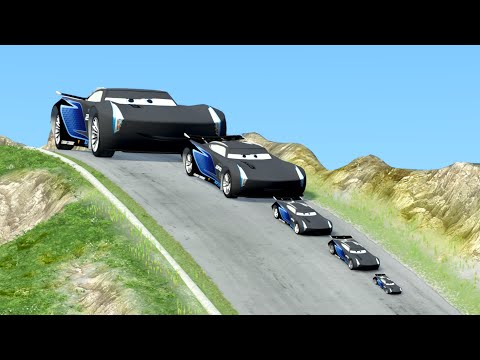 Big & Small Jackson Storm vs Оbstacles & Jackson Storm vs DOWN OF DEATH - BeamNG.Drive Experiment