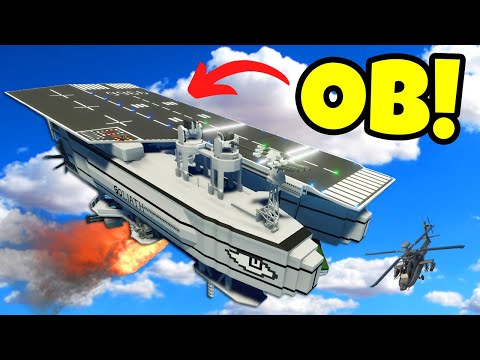 OB & I Battled Enemies in a Flying Aircraft Carrier in Stormworks Multiplayer!