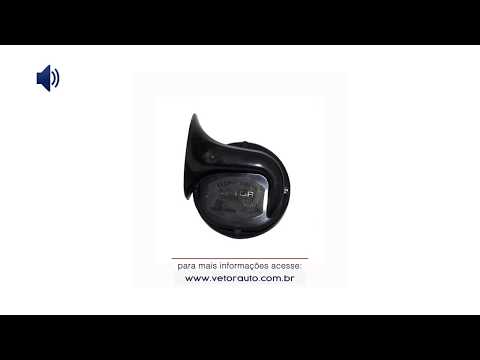 OUÇA O SOM DA BUZINA VT209 - BUZINA TIPO CARACOL FIAT 12V VETOR