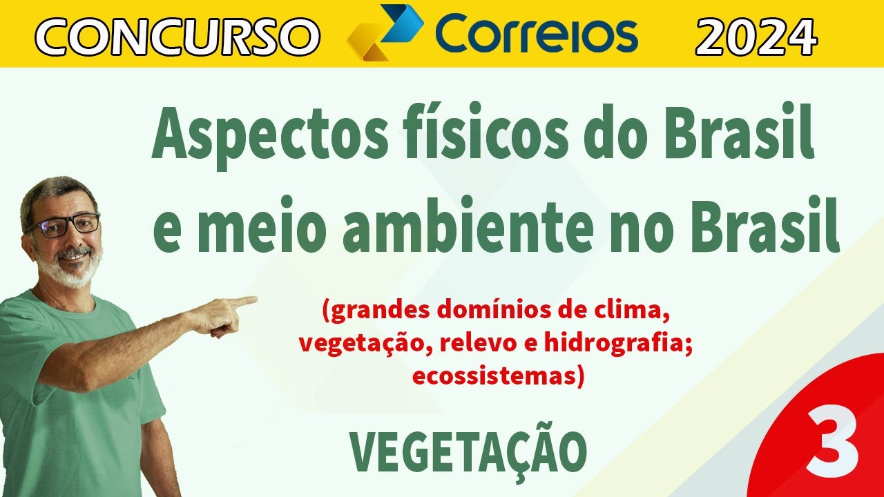Aspectos físicos do Brasil e meio ambiente no Brasil Parte 3 grandes domínios de clima, vegetação