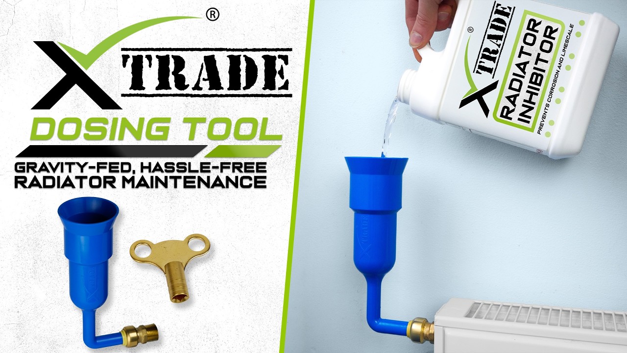 X-Trade Radiator Dosing Tool with Brass Key – Central Heating Inhibitor & Chemical Filler - X8R0355