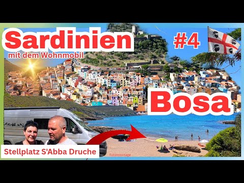 🚐 Dream campsite by the sea + Bosa - discover the colorful old town! Sabba Druche - Sardinia moto...