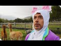 Robert Downey Jr. Hops Around a Farm in a Bunny Suit // Omaze