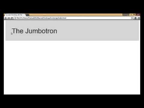 Bootstrap training Part 15 - Page header and Jumbotron (1-65)