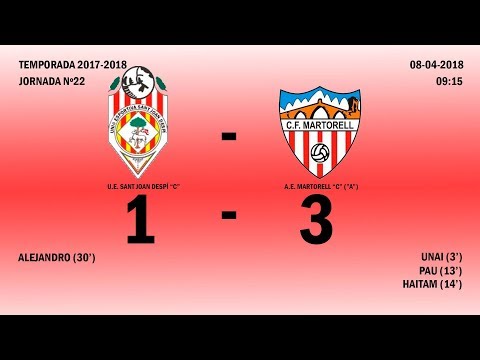 RESUM U.E. SANT JOAN DESPÍ "C" - A.E. MARTORELL "C" ("A")