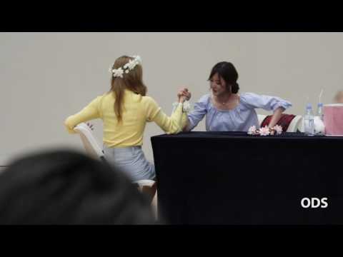 170421 구구단 합정팬싸인회 미미VS나영 팔씨름