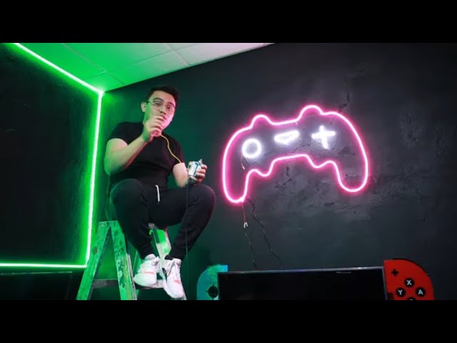 Vídeo relacionado con YUEYYNS Game Room Letreros de Neon Sala de Juego Señal de Neón Fuente de Alimentación USB con interruptor Adecuado para fiestas, salas de deportes electrónicos, carteles de iluminación para fiestas