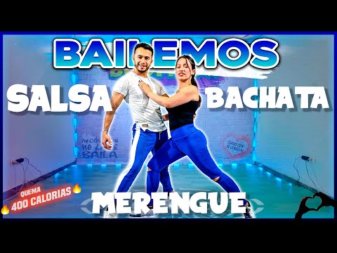 PERDER PESO Bailando SALSA MERENGUE y BACHATA 🔥 Cardio QUEMA GRASA