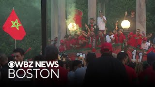 Moroccan fans rally in Boston ahead of match with Scotland