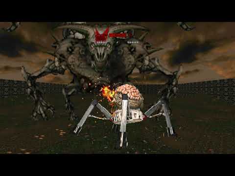 Icon of Sin vs Cyberdemon and Mastermind - BOSS FIGHT - BRUTAL DOOM Monster Infighting