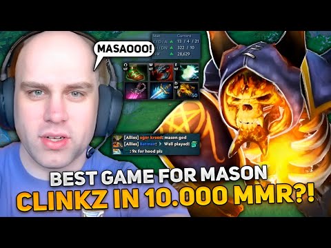 BEST GAME for MASON on CLINKZ in 10.000 MMR?! | MASAO SHOWED HOW STRONG HE IS AT DOTA 2!