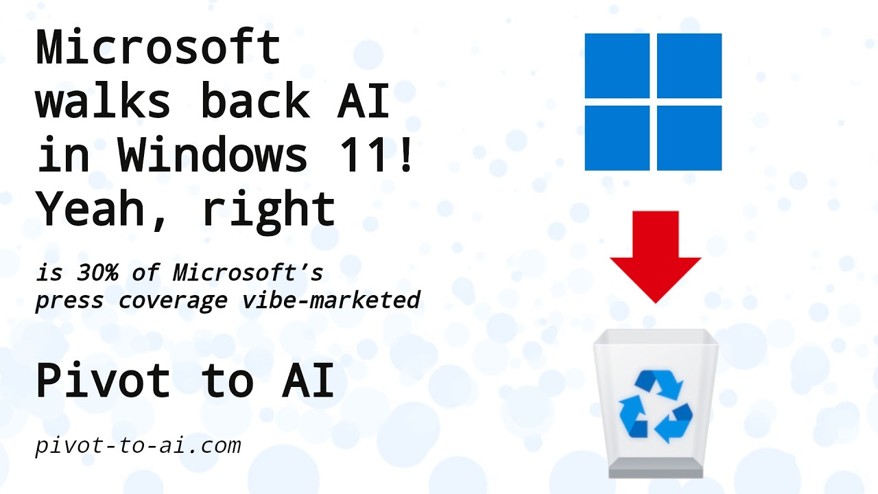 Microsoft walks back AI in Windows 11! Yeah, right