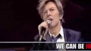 David Bowie &quot; Heroes&quot;  Live with lyrics.