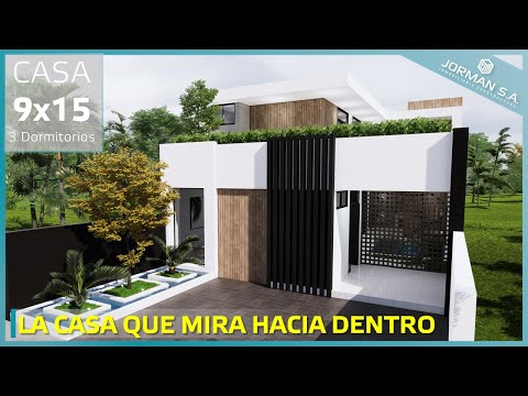 Plano de casa de 2 pisos (Casa 9x15 metros) Home Design Plan