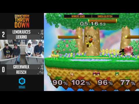 DTTD #4 SSBM - LemonJuices & KU | Liekand Vs. Greenwalk & Reesch - Doubles Winners Semis