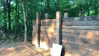 Railroad Tie Shooting Range Backstop - pt  2