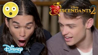 Descendants 2 | Thomas Doherty & Booboo Stewart - Spider Challenge #1 🕷 | Official Disney Channel UK