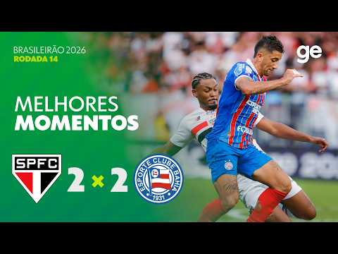 Gols e lances de São Paulo x Bahia