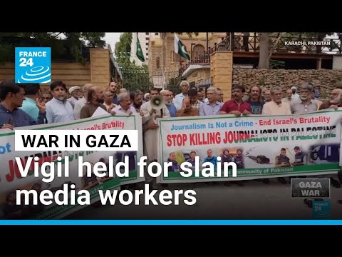 War in Gaza: Vigil held for slain media workers
